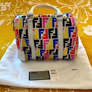 Fendi Multicolor Logo Satchel